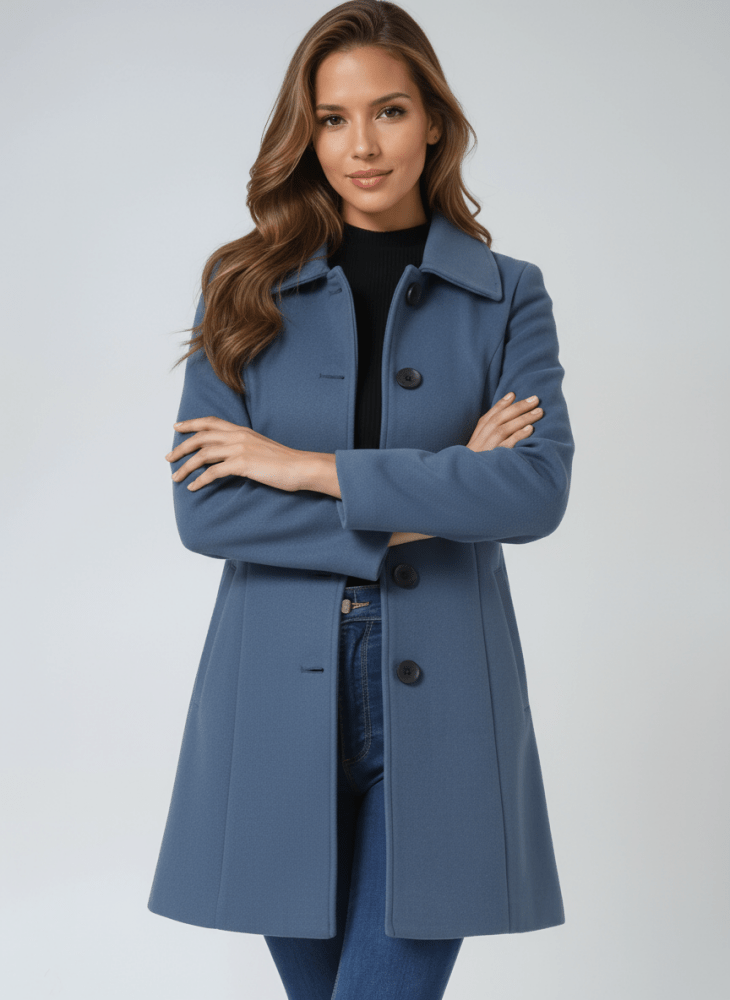 Helena | Dames Winterjas met één Knop