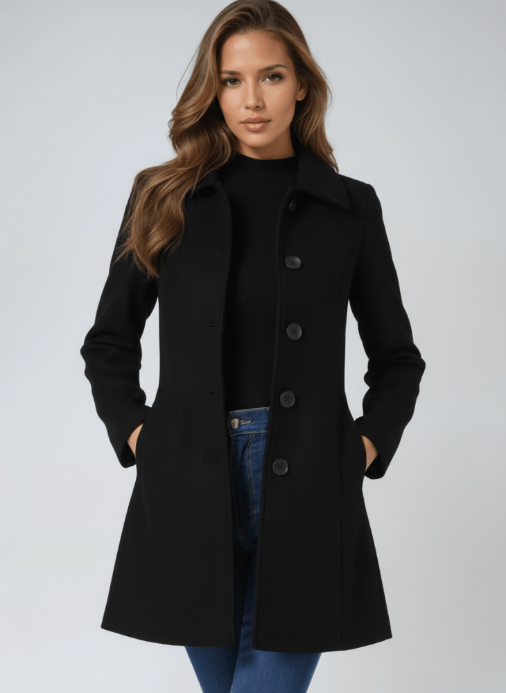 Helena | Dames Winterjas met één Knop
