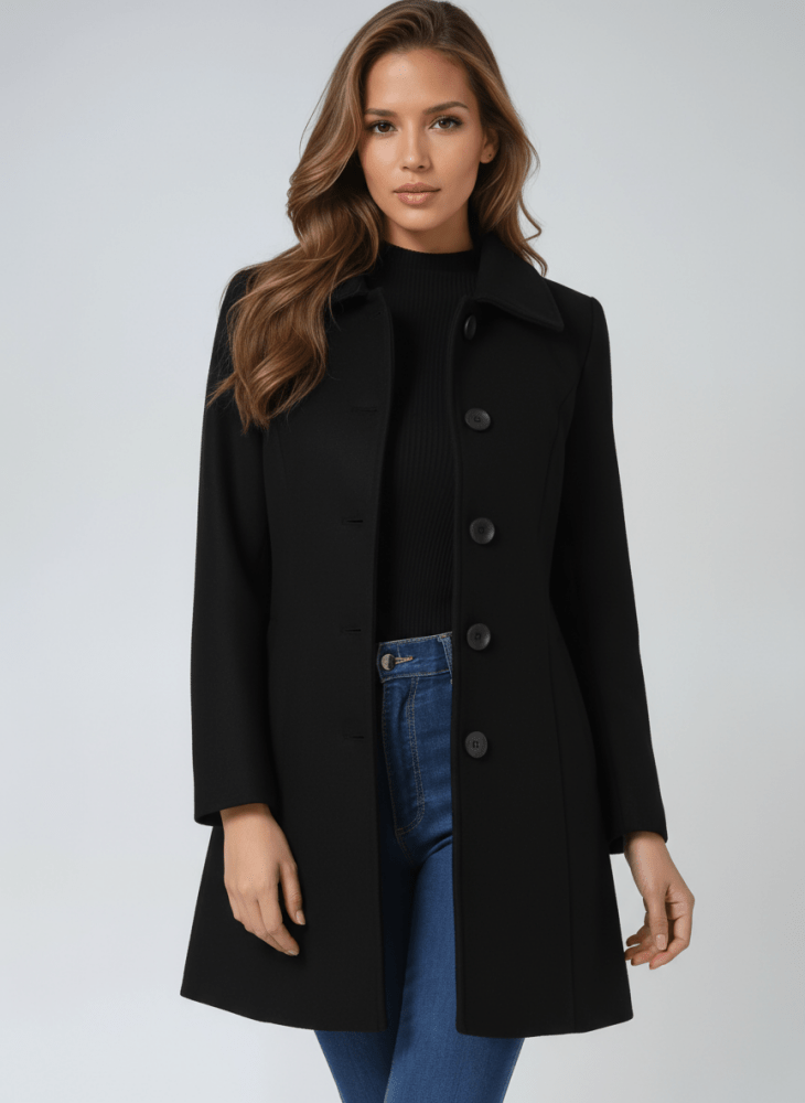 Helena | Dames Winterjas met één Knop