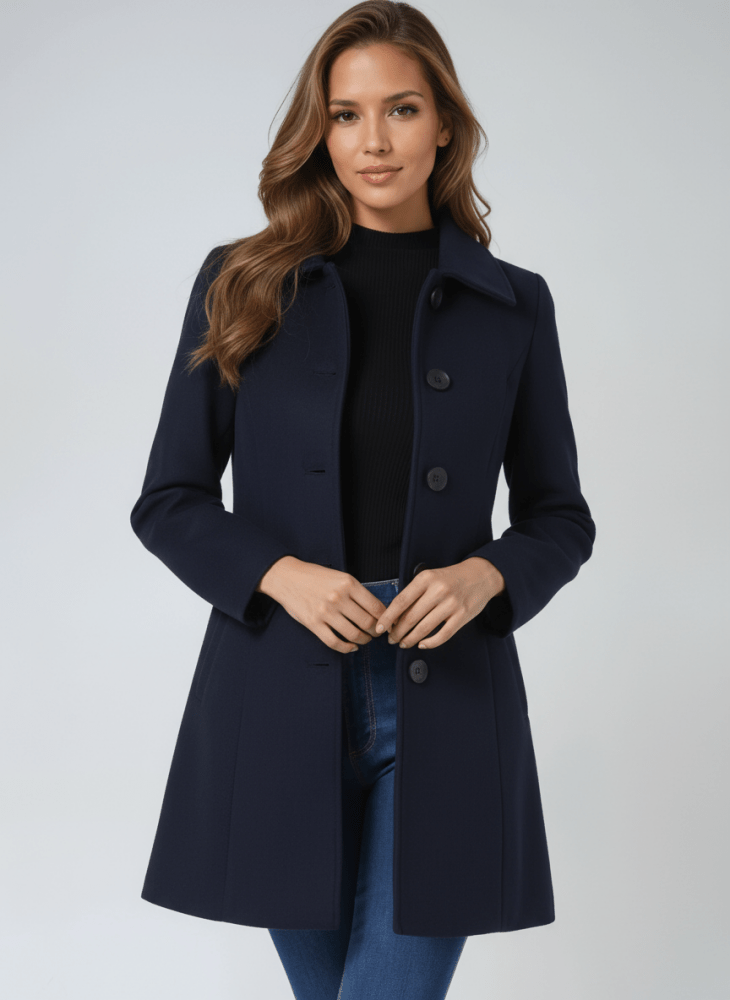 Helena | Dames Winterjas met één Knop