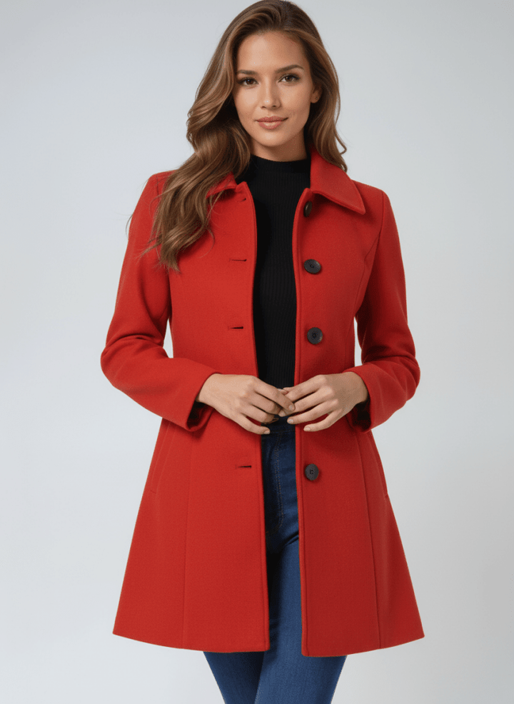 Helena | Dames Winterjas met één Knop