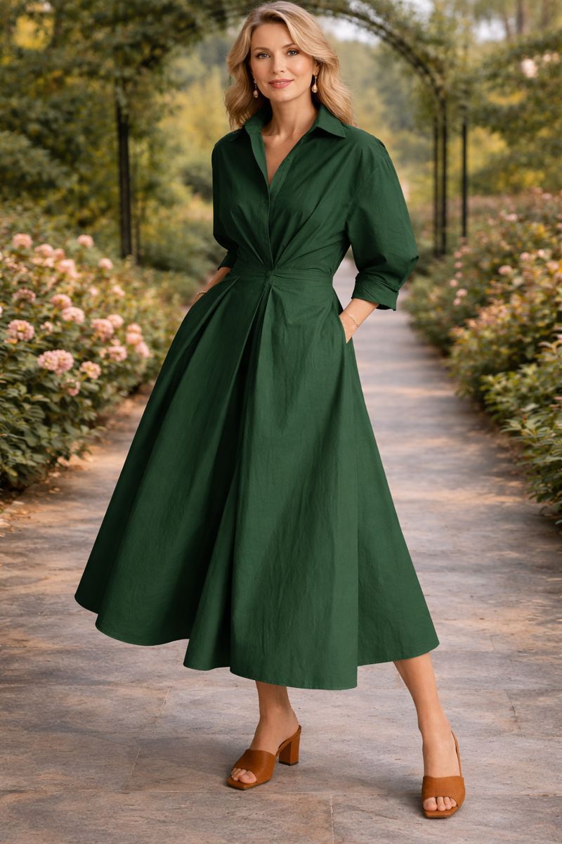 Monroe | Wrap-Front Vloeiende Maxi Jurk