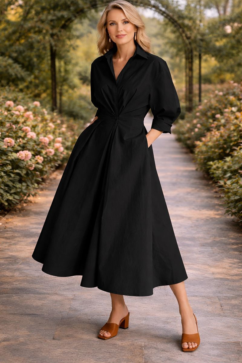 Monroe | Wrap-Front Vloeiende Maxi Jurk