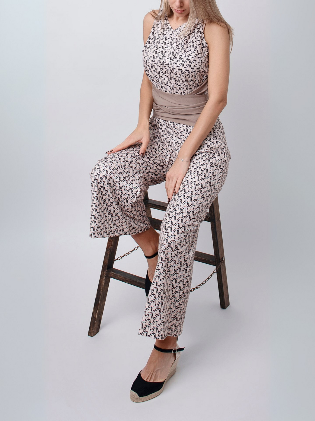 Mouwloze Jumpsuit met ronde hals