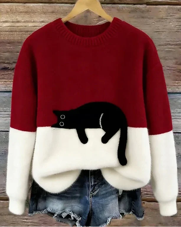 Luna - Dames Trui met Kattenmotief