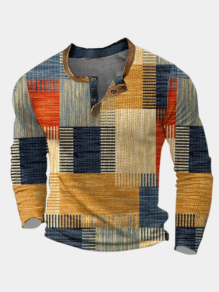 Jamie | GEKLEURDE PATCHWORK SHIRT VOOR HEREN