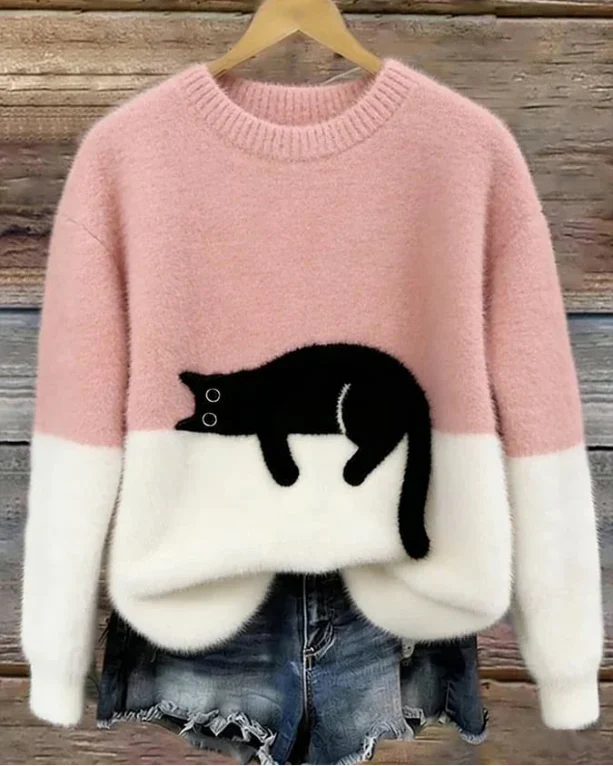 Luna - Dames Trui met Kattenmotief