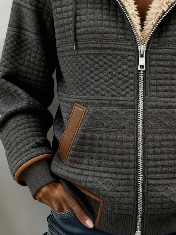 Casual damesjack in patchwork-stijl met kleurblokpatroon