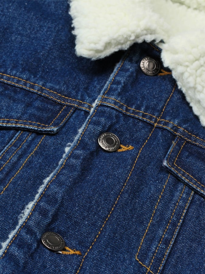 MAISON™ | GEVOERDE JEANSJACK WINTER HEREN