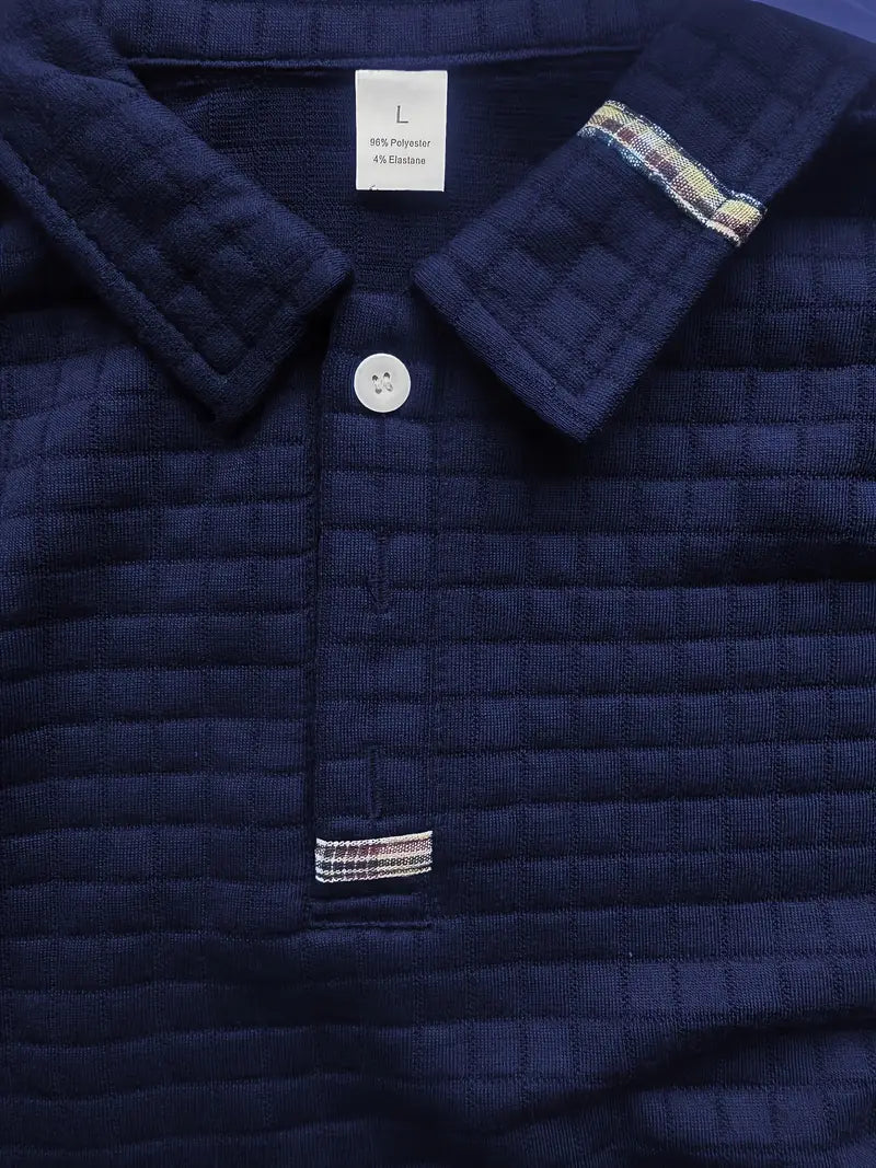 NordicWeave™ Lange mouw Polo voor heren – warm, stijlvol en comfortabel