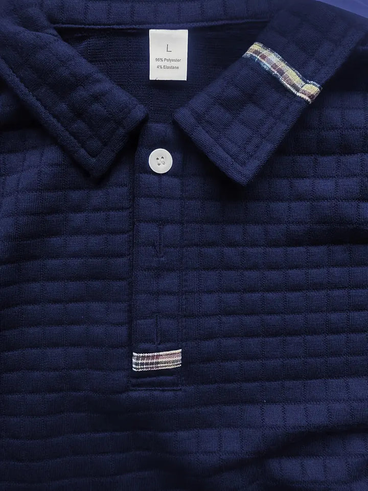 NordicWeave™ Lange mouw Polo voor heren – warm, stijlvol en comfortabel