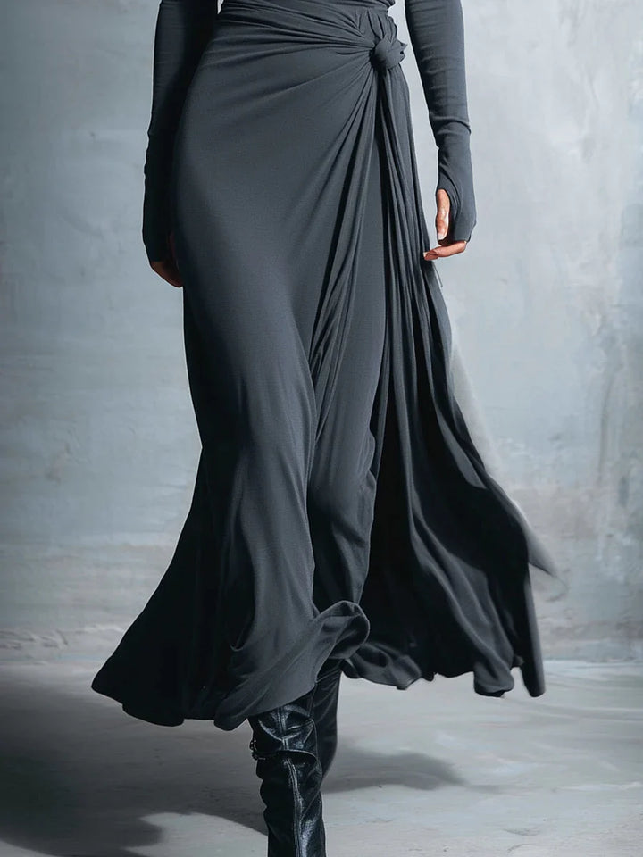 Naiara ❘ Maxi jurk met zijden knoop