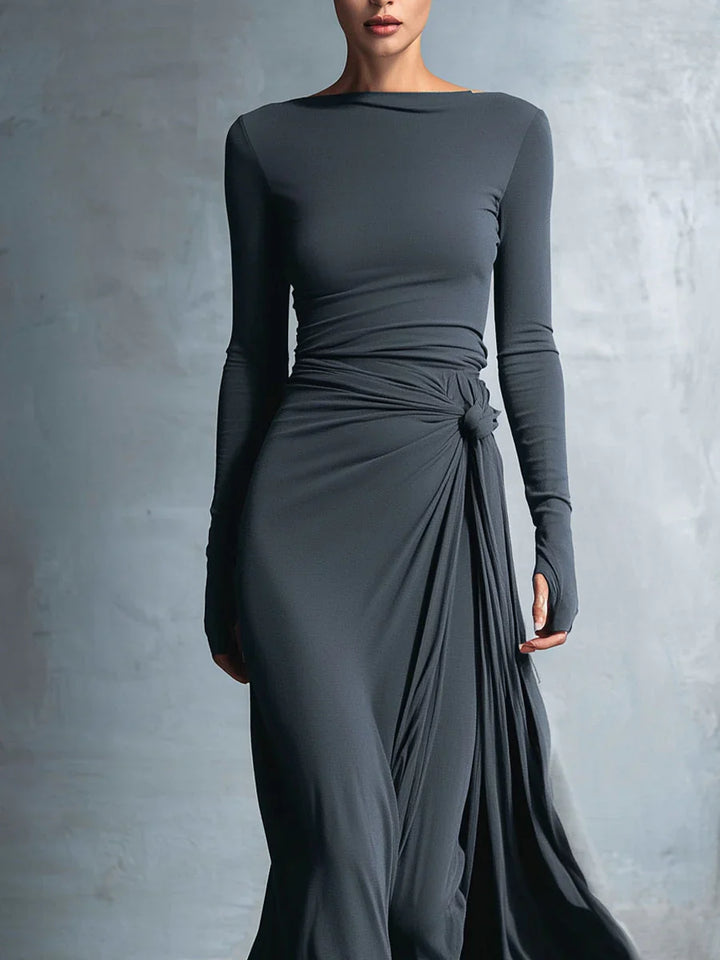 Naiara ❘ Maxi-jurk met zijknopen