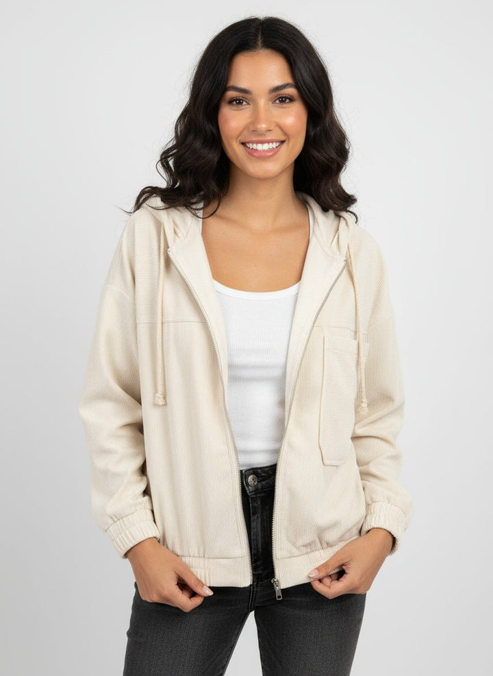 Isabella | Vintage Ribfluwelen Jas