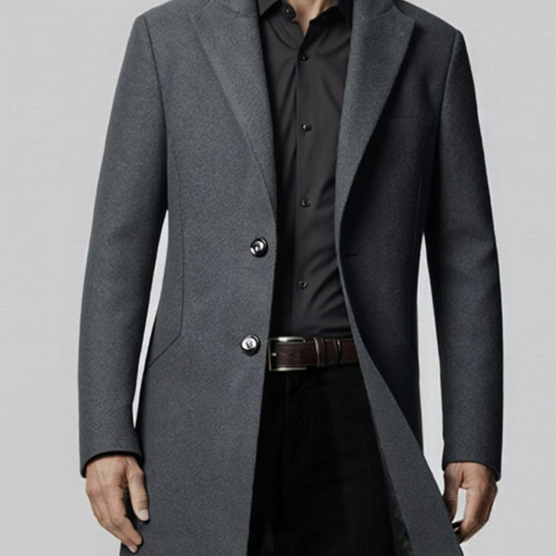 Vellaro – Heren Slim-Fit Grijs Tartan Jas