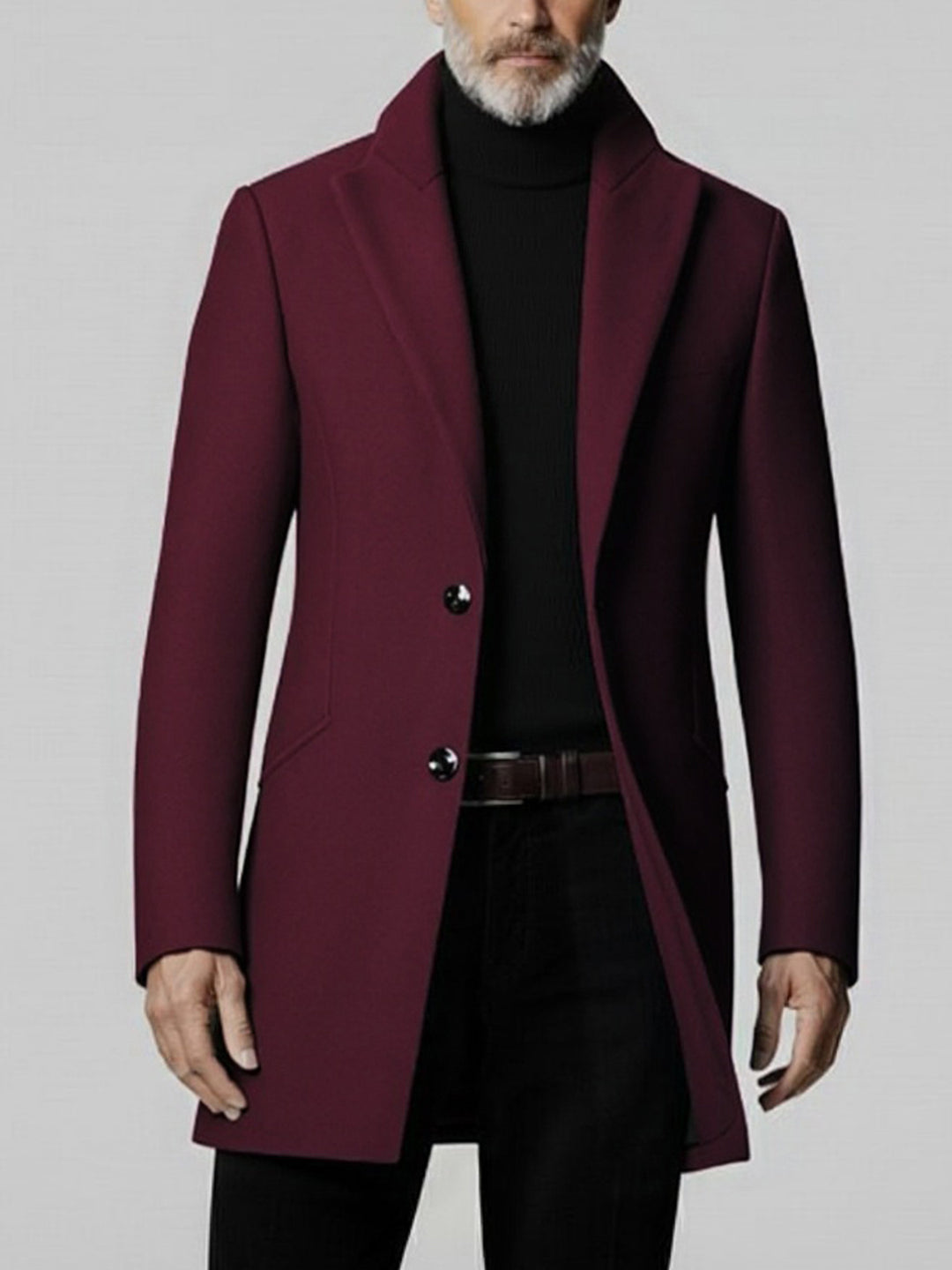 Vellaro – Heren Slim-Fit Grijs Tartan Jas