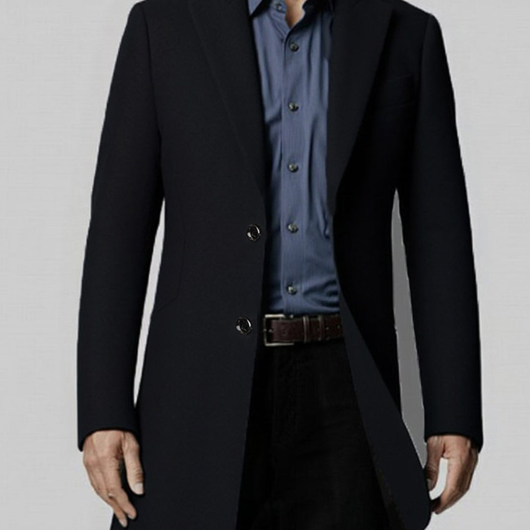 Vellaro – Heren Slim-Fit Grijs Tartan Jas