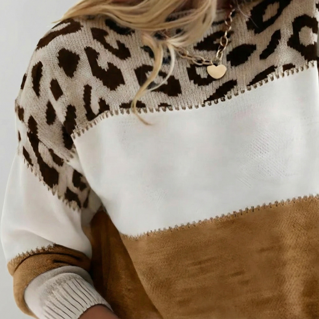 Ophélie | Elegante Luipaard Trui