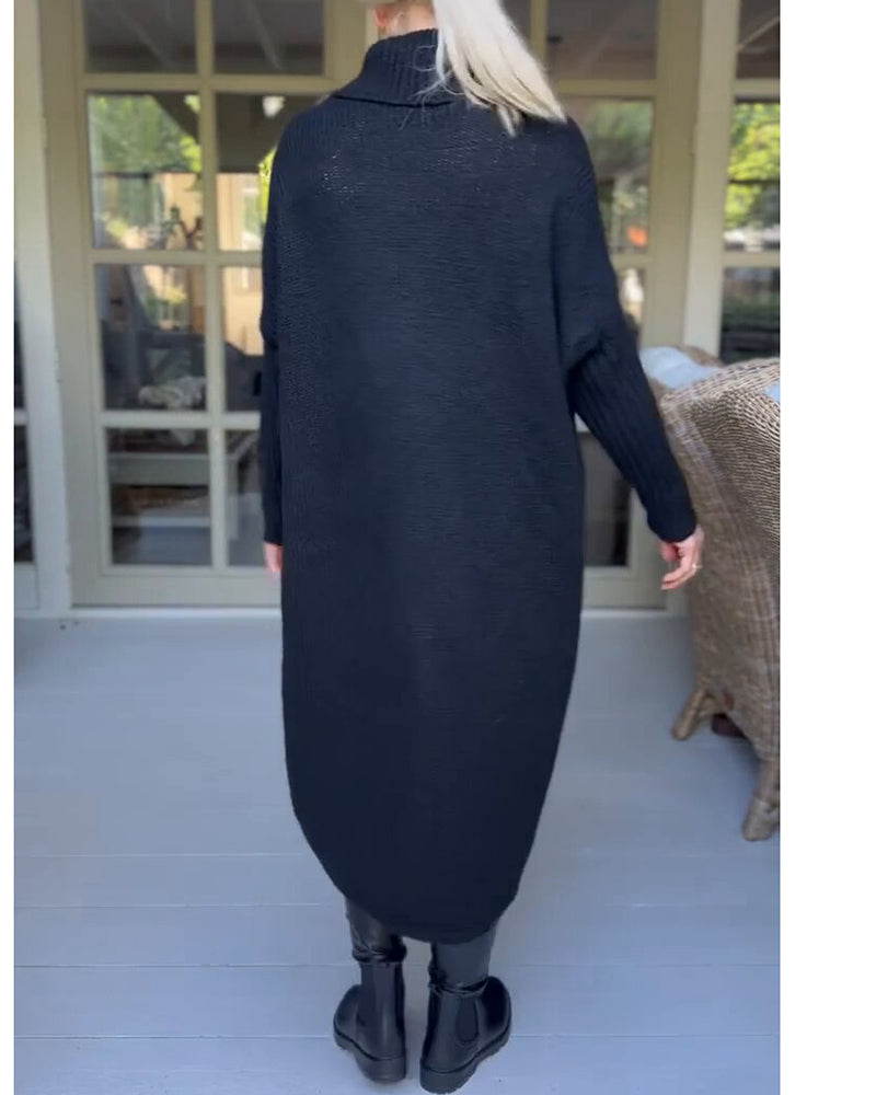 Trui met hoge hals en lange mouwen