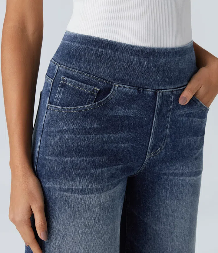 Comfortabele jeans met hoge taille