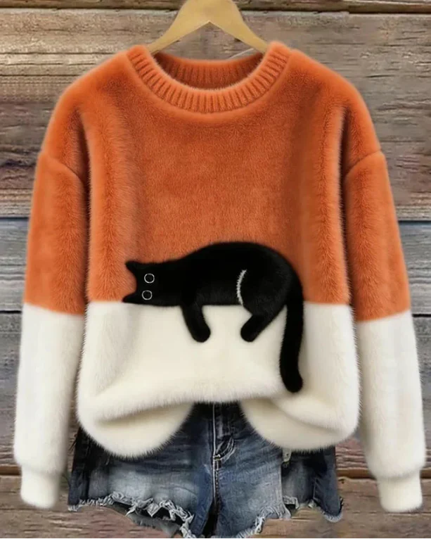 Luna - Dames Trui met Kattenmotief