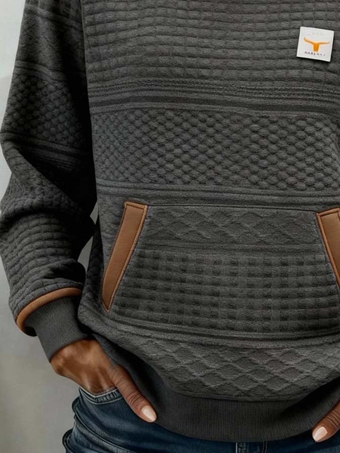 Casual damestrui met kleurblokpatroon