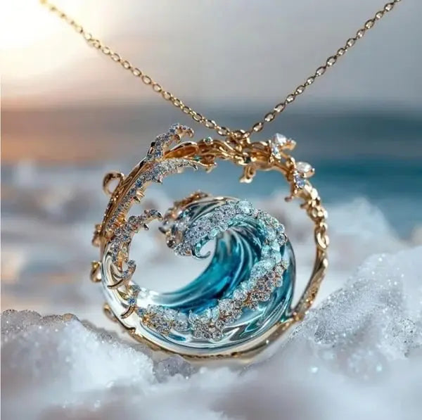 Oceaan-geïnspireerde Eed Hanger Ketting