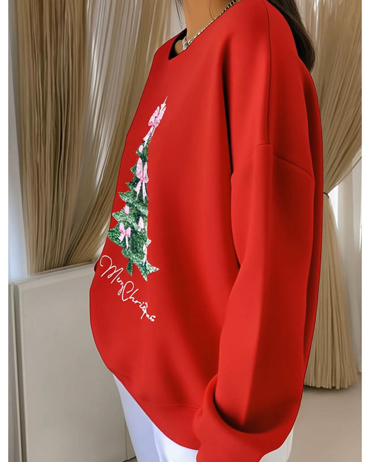 EverYule™ – Ronde Hals Kerstboom Sweatshirt
