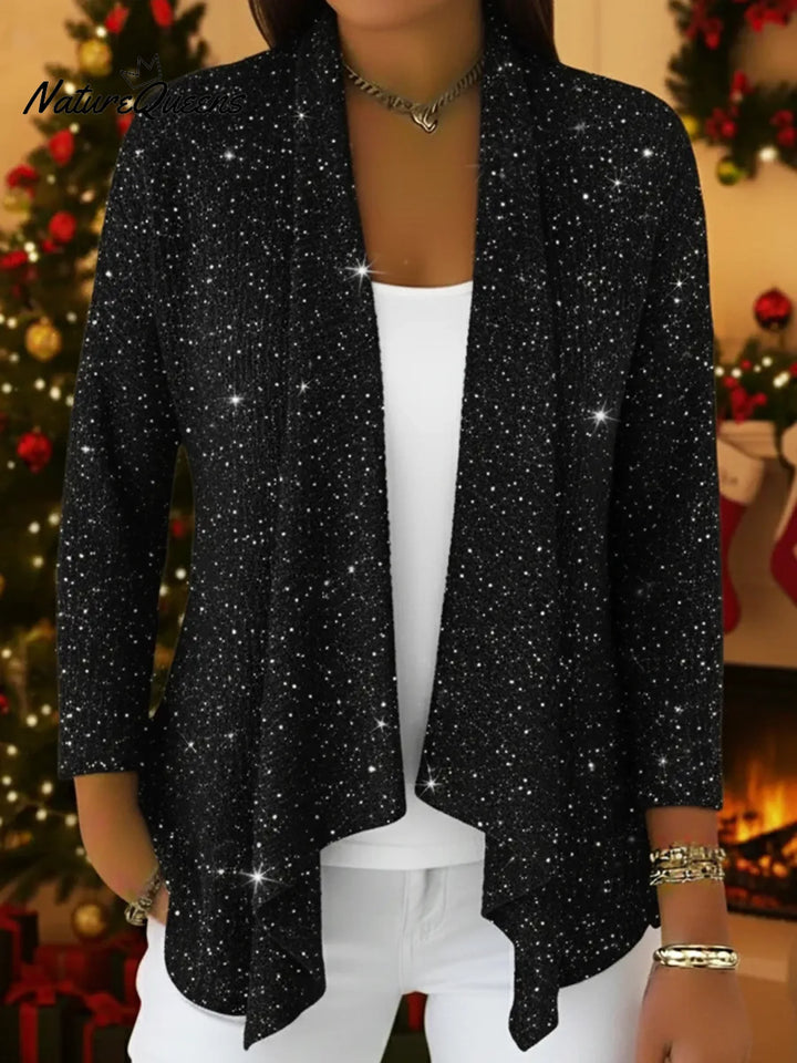 Eclatelle™ – Retro Glanzend vest met Drapering