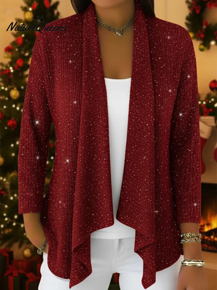 Eclatelle™ – Retro Glanzend vest met Drapering