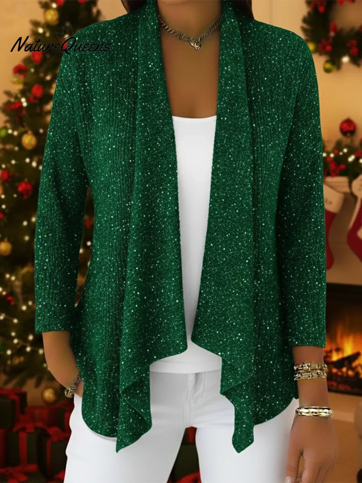 Eclatelle™ – Retro Glanzend vest met Drapering
