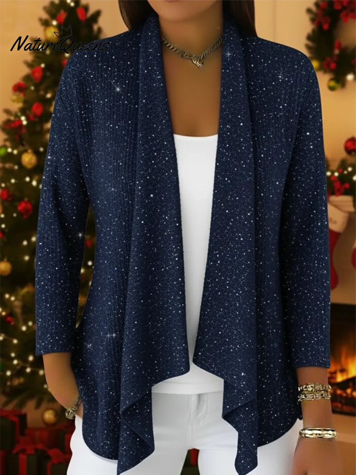 Eclatelle™ – Retro Glanzend vest met Drapering