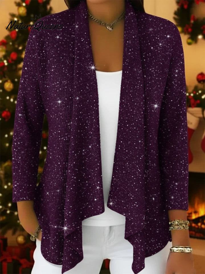 Eclatelle™ – Retro Glanzend vest met Drapering