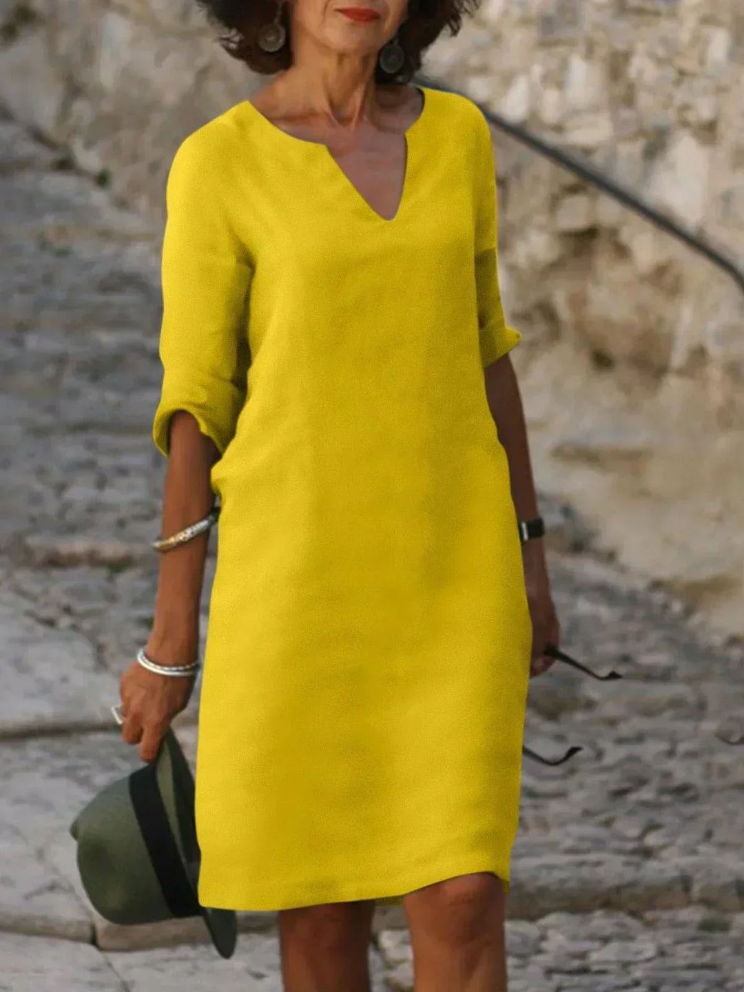 Stijlvolle V-hals Jurk