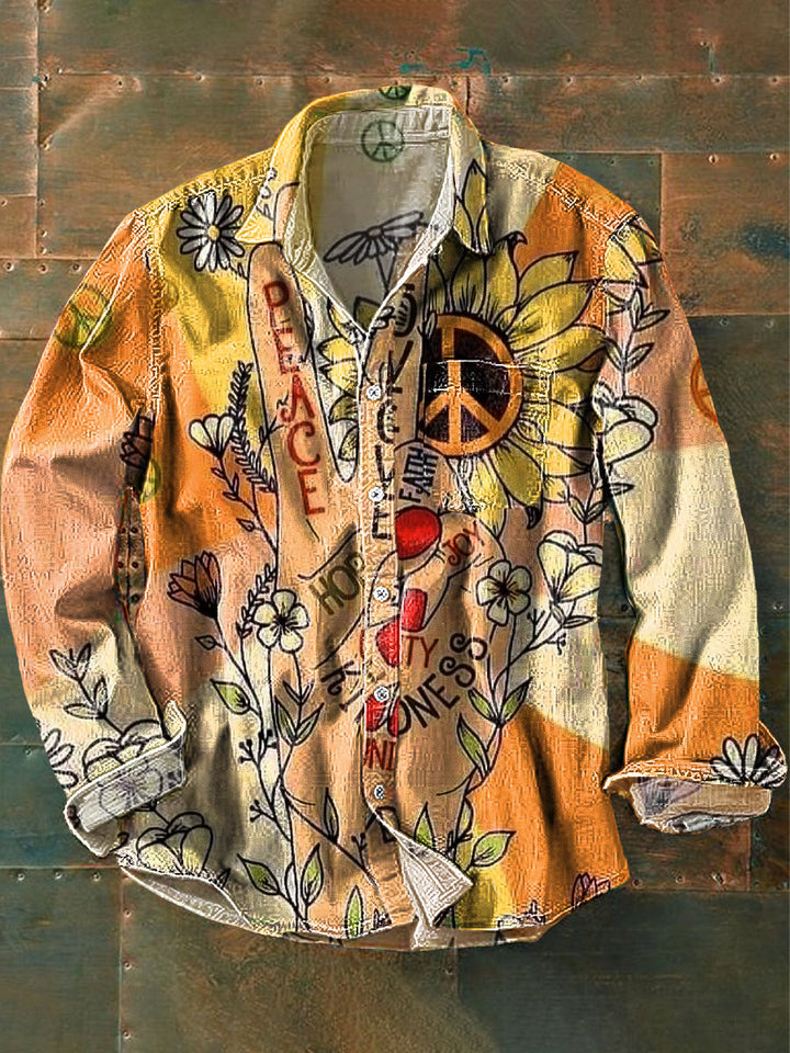 Jurrien | Vintage Madeliefjes Overhemd met praktische zak