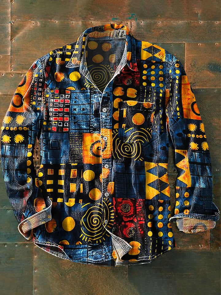 Frankie | Heren Kleurrijk Geometrisch Overhemd