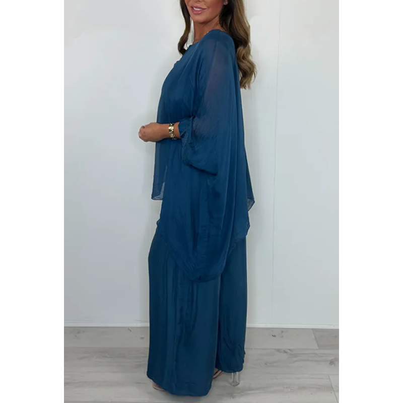 Elnora™ – Elegante Top & Brede Pantalon Set