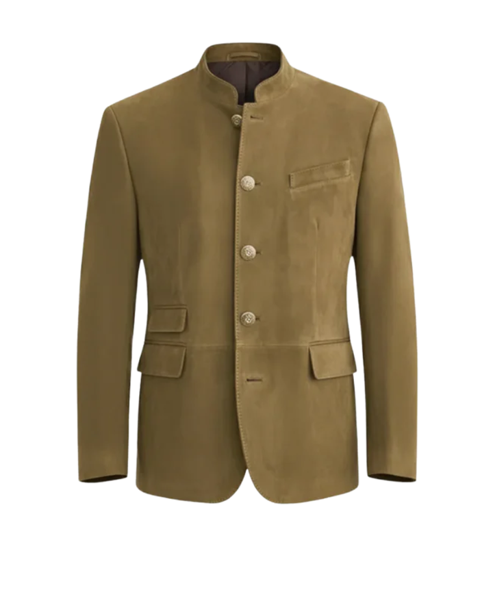 HEREN BLAZER MET ADEMENDE STOF