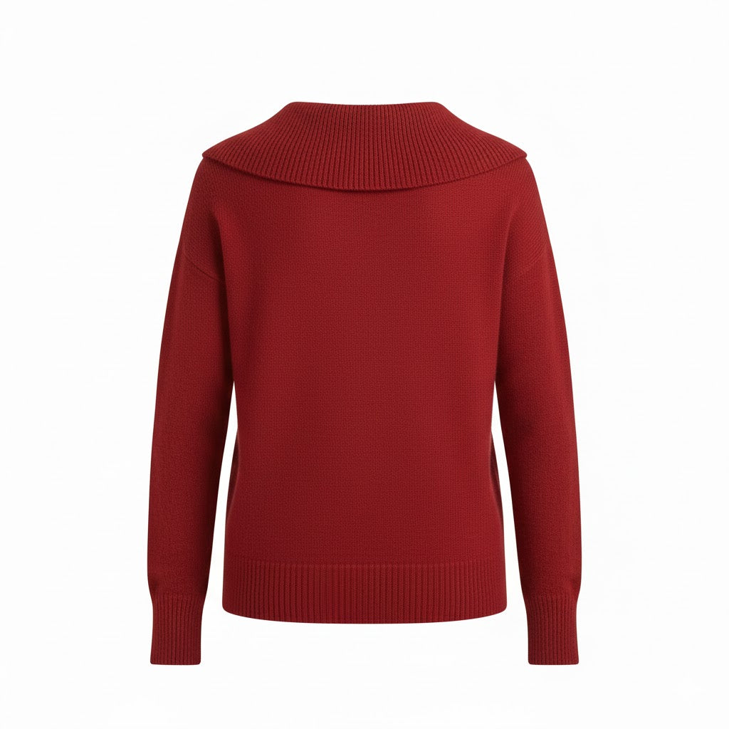 Lucia - Warme Pullover met Zachte Kraag