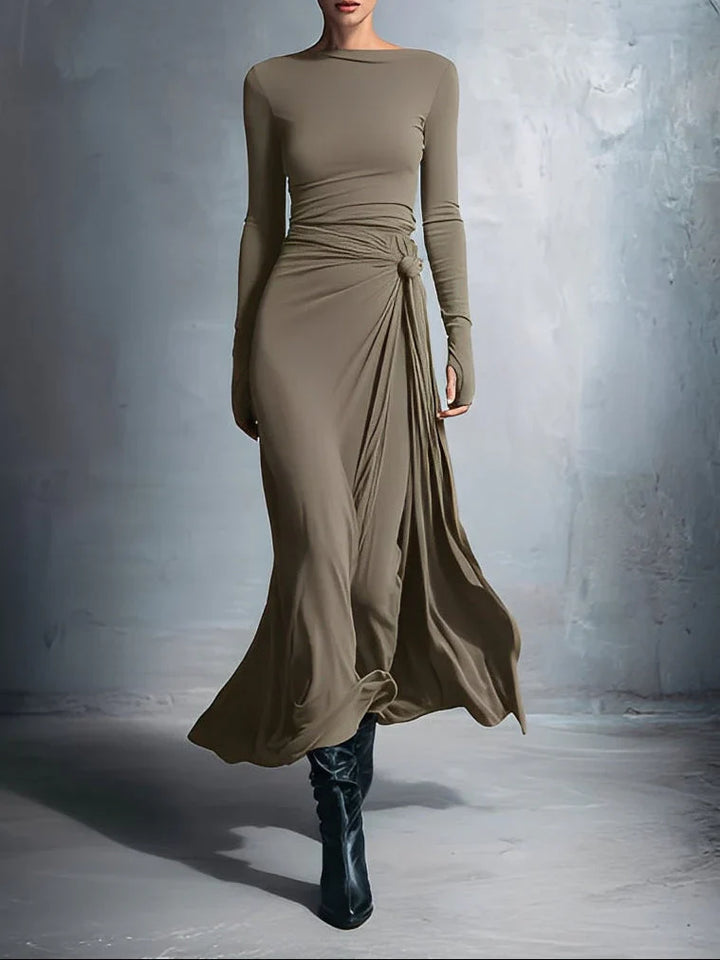 Naiara ❘ Maxi-jurk met zijknopen